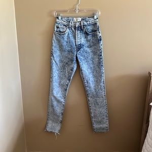 Free People Acid Wash Skinny Jean